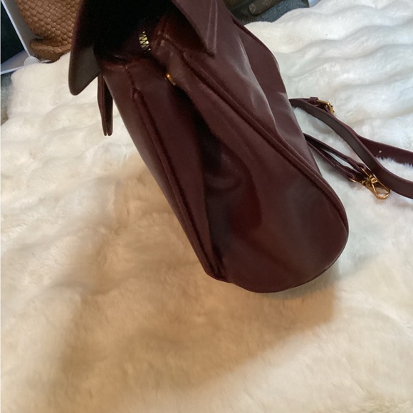 NEW BOUTIQUE BURGUNDY VERSATILE HANDBAG - Picture 3 of 8